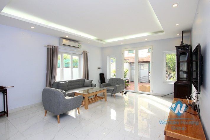 Modern garden house with furnished, 2 bedrooms for rent in Tay Ho area.